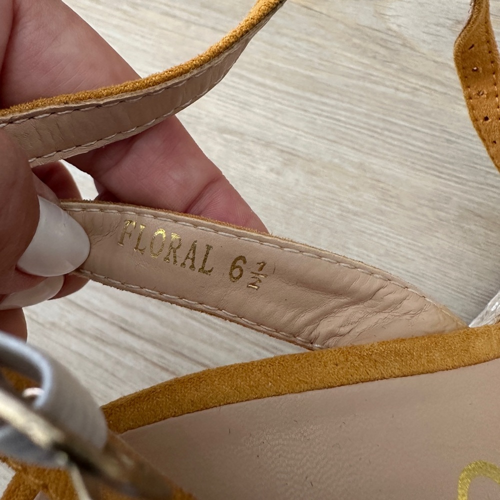 CCOCCI Yellow Espadrille Shoes with Ankle Strap - Picture 7 of 7